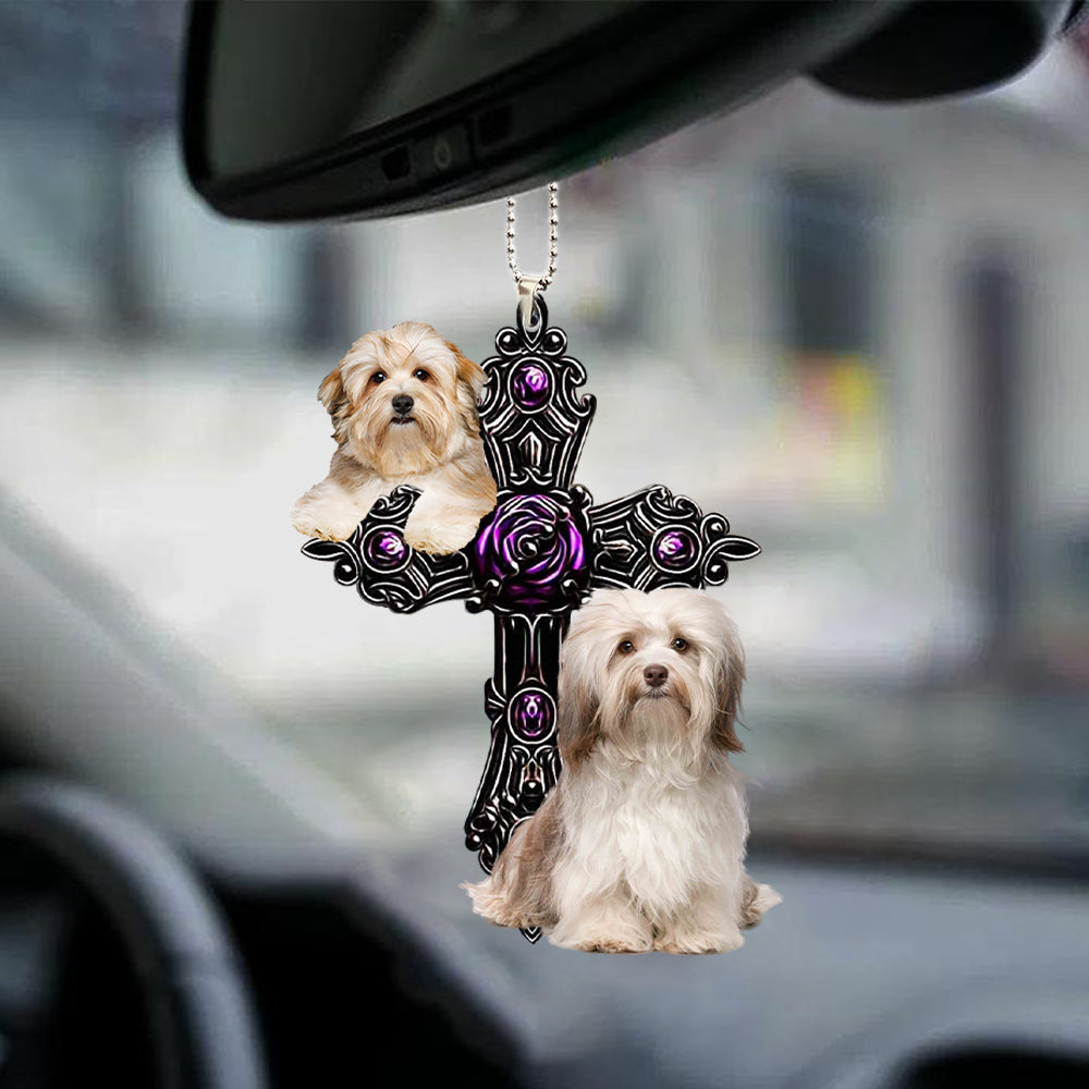 Havanese Pray For God Car Hanging Ornament Dog Pray For God Ornament Godmerc - Best gifts your whole family