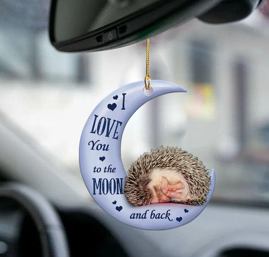 Hedgehog Moon Back Hedgehog Lover Two Sided Ornament - Best gifts your whole family