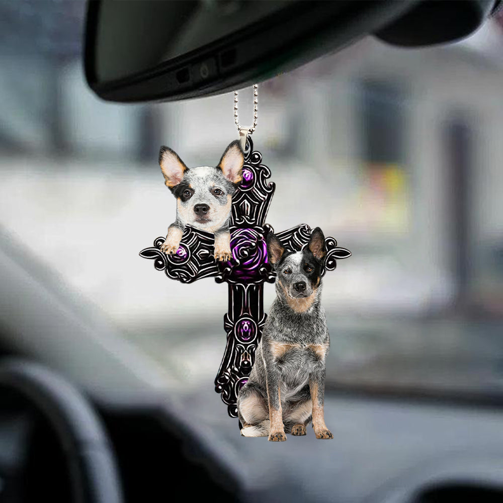 Heeler Pray For God Car Hanging Ornament Dog Pray For God Ornament Godmerc - Best gifts your whole family