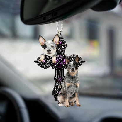Heeler Pray For God Car Hanging Ornament Dog Pray For God Ornament Godmerc - Best gifts your whole family