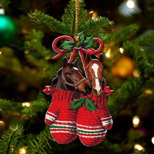 Horse Inside Your Gloves Christmas Holiday-Two Sided Ornament Christmas 2022 Ornament Gift - Best gifts your whole family