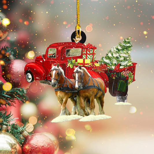 Horses and Truck Car Ornament - Best gifts your whole family