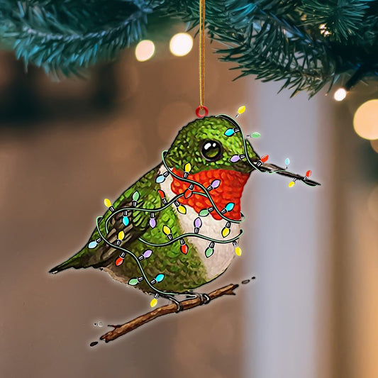 Hummingbird Christmas Light Hanging Ornament Christmas Tree Ornament Godmerc - Best gifts your whole family