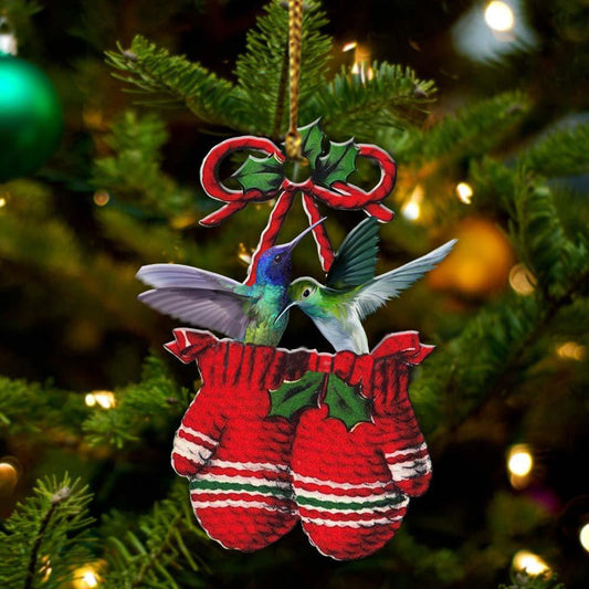 Hummingbird Inside Your Gloves Christmas Holiday-Two Sided Ornament, Christmas Ornament, Car Ornament - Best gifts your whole family
