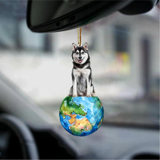 Husky-Around My Dog-Two Sided Ornament - Best gifts your whole family