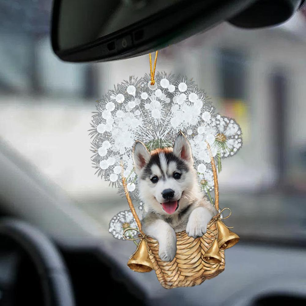 Husky-Dandelion-Two Sided Ornament - Best gifts your whole family