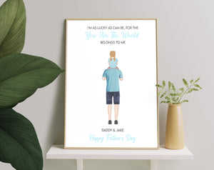 Personalized Picture Best Daddy gift from daughter, Fathers day print, First Fathers day gift, Personalised Print, Gift for Fathers Day, Gift for Step Dad