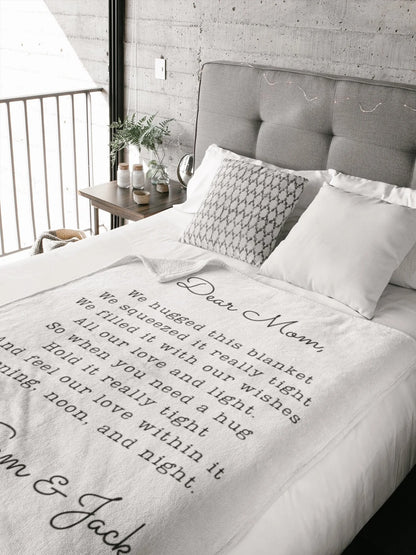 Mother’s Day Gift Personalized Blanket Dear Mom Birthday Gift For Mom Grandma Blanket Boy Mom Gift For Wife Birthday Gift For Her Girlfriend