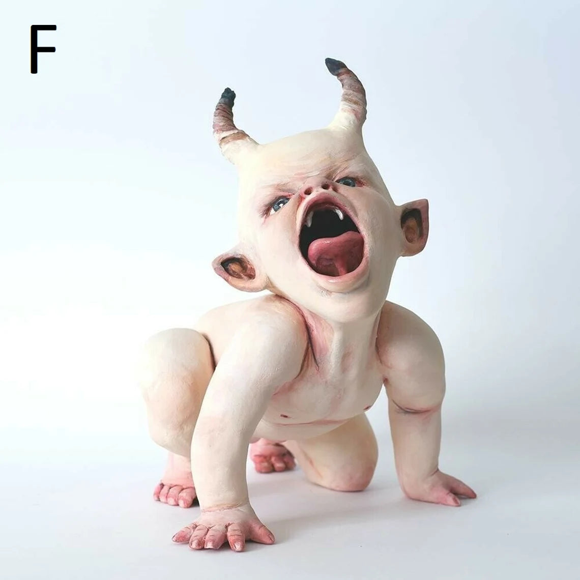 Horror Baby Handmade Doll Vampire baby Resin Crafts Ornaments Simulation Horror Doll Ornaments Festival Toys Inactive