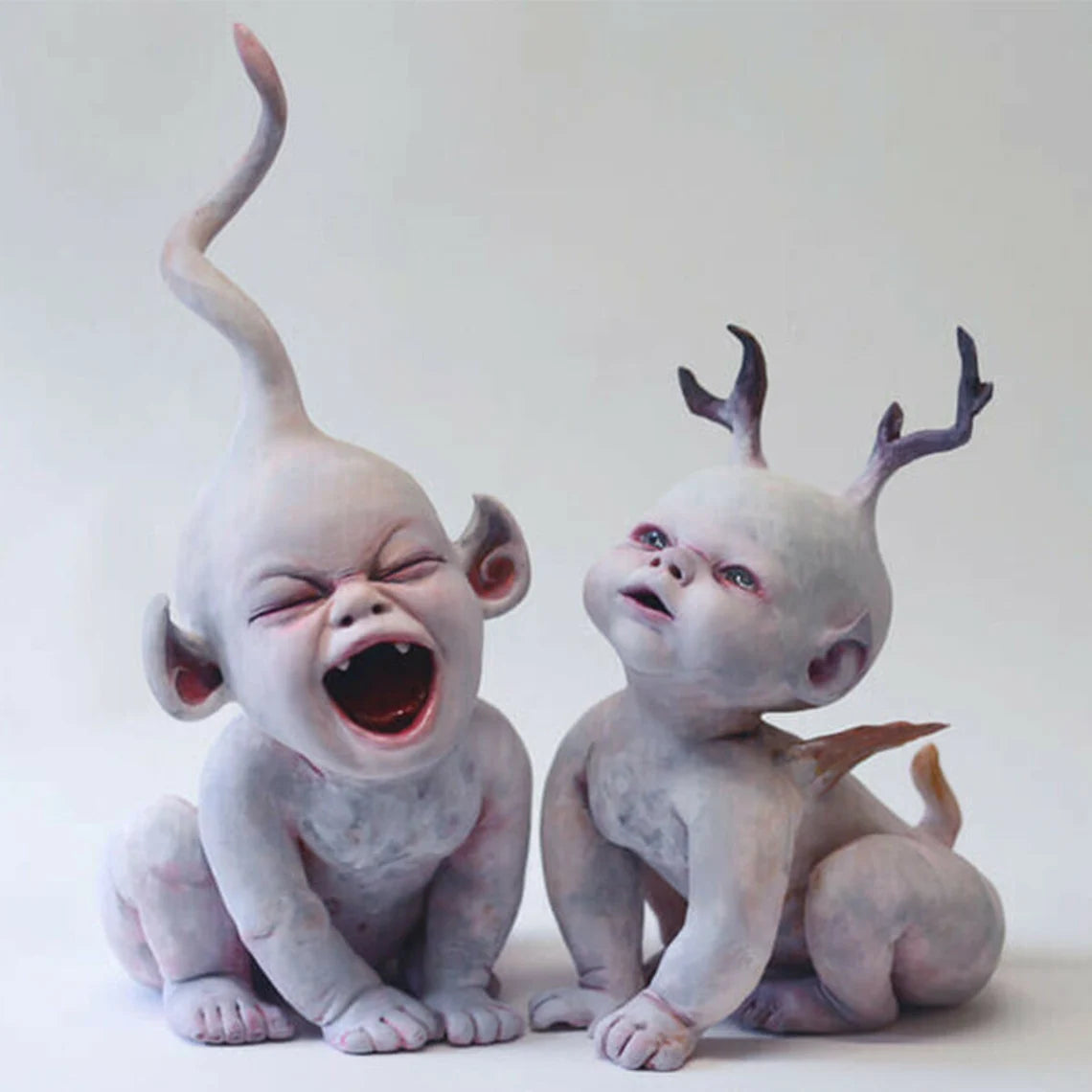 Horror Baby Handmade Doll Vampire baby Resin Crafts Ornaments Simulation Horror Doll Ornaments Festival Toys Inactive