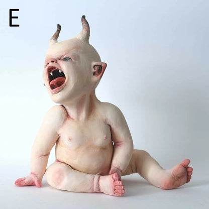 Horror Baby Handmade Doll Vampire baby Resin Crafts Ornaments Simulation Horror Doll Ornaments Festival Toys Inactive