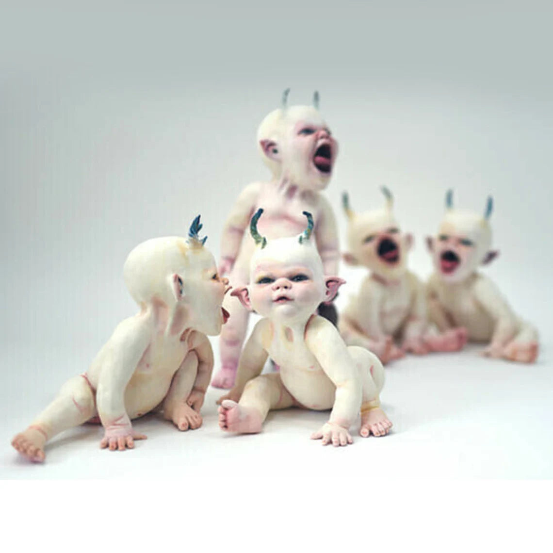 Horror Baby Handmade Doll Vampire baby Resin Crafts Ornaments Simulation Horror Doll Ornaments Festival Toys Inactive