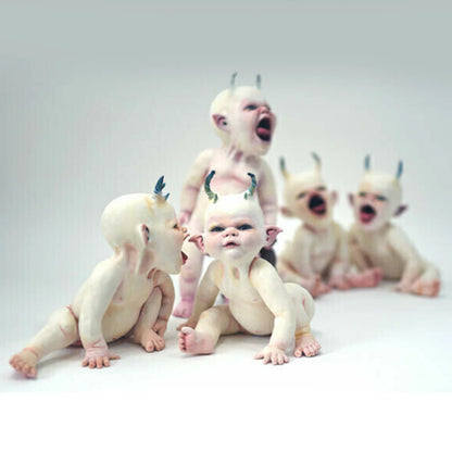 Horror Baby Handmade Doll Vampire baby Resin Crafts Ornaments Simulation Horror Doll Ornaments Festival Toys Inactive