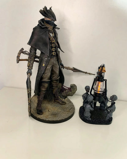 Novelty Bloodborne Lamp Halloween Party Supplies Four-Skull Statue Creative Shape Horror Zombie Chain Light Art Figurines
