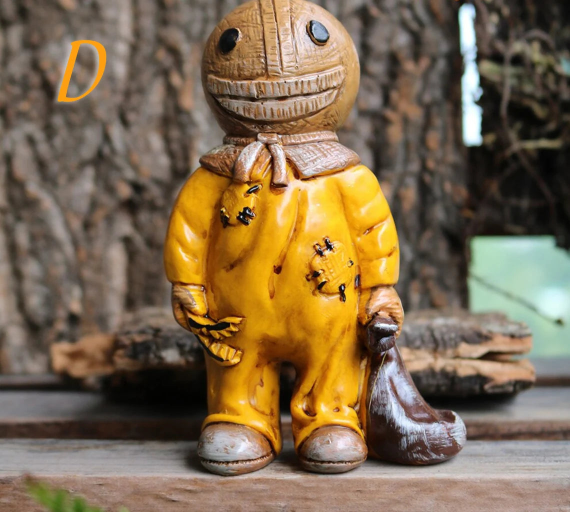 Mini Halloween Ghost Skeleton Pumpkin Miniature Gnome Figurines Resin Scary Statue Fairy Garden Decoration Ornaments Home Decor