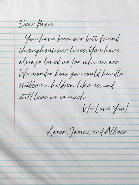 Love Letter Blanket Personalized Gift for Mom, Dad, Grandparent, Wedding, Graduation, Anniversary