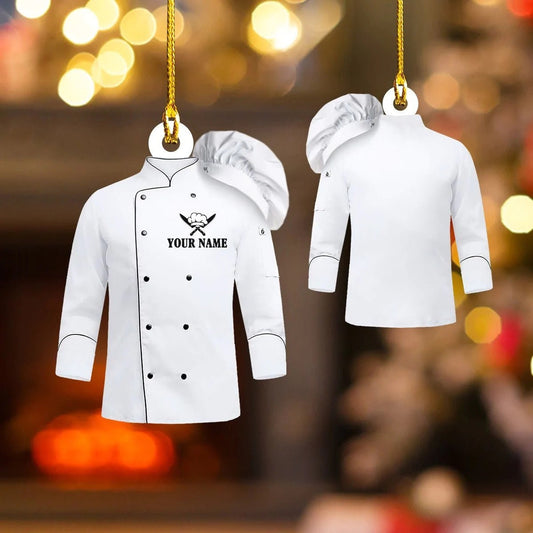 Custom Name Master Chef Ornament, Christmas Gift For Chef, Chef Decoration For Kitchen, Christmas Orrnament, Chef Decoration, Ornament Decor