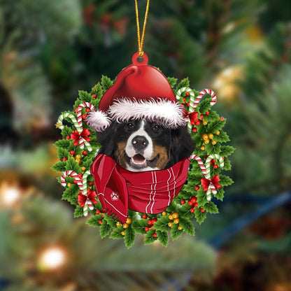 Bernese Mountain Dog  - Xmas Bandana Hanging Ornament, Personalized Gifts for dog lovers ornament bernese mountain christmas gift idea