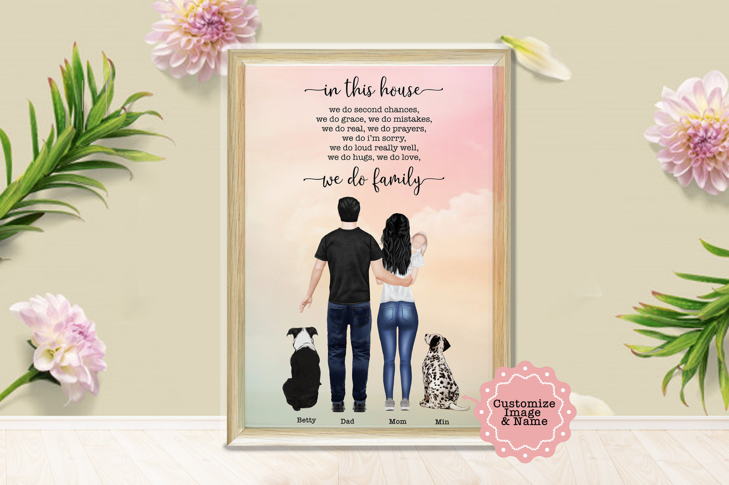 Personalized In This House We Do Family Canvas