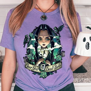 Wednesday Addams, Over My Dead Body, Halloween Shirt, Funny Halloween Shirt, Wednesday Addam, Addam Family