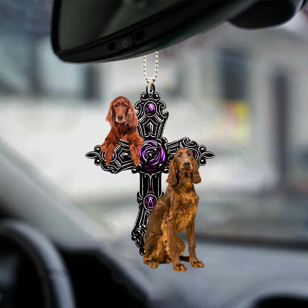 Irish Setter Pray For God Car Hanging Ornament Dog Pray For God Ornament Godmerc - Best gifts your whole family