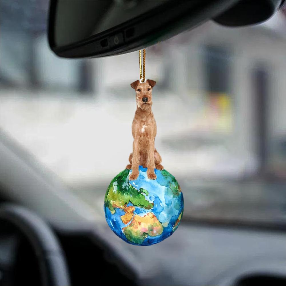 Irish Terrier-Around My Dog-Two Sided Ornament - Best gifts your whole family