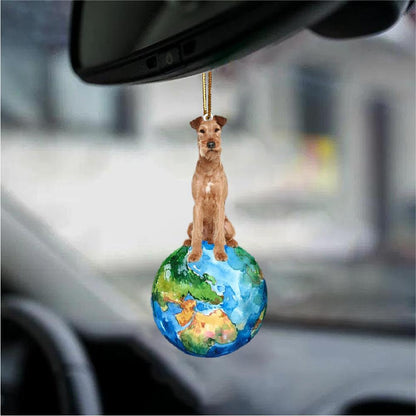 Irish Terrier-Around My Dog-Two Sided Ornament - Best gifts your whole family