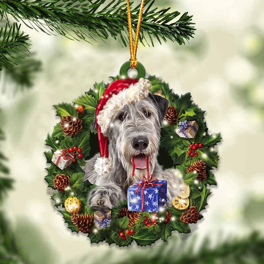 Irish Wolfhound and Christmas gift for her gift for him gift for Irish Wolfhound lover ornament, Christmas Ornament - Best gifts your whole family