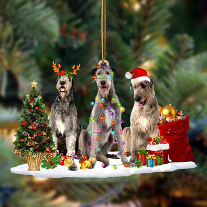 Irish Wolfhound-Christmas Dog Friends Hanging Ornament - Best gifts your whole family
