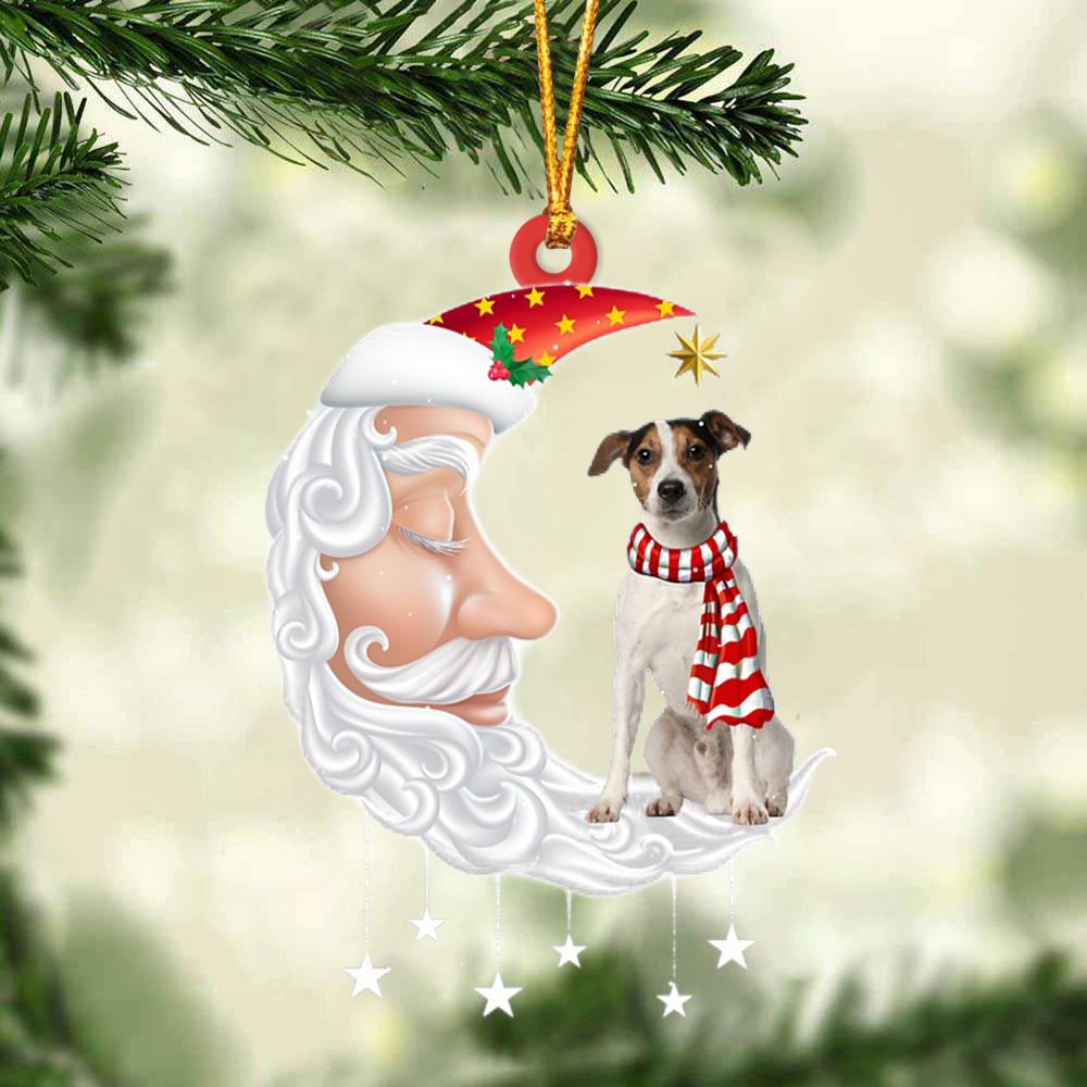 Jack Russell Terrier 1 With Santa Christmas Ornament Dog Christmas Ornament - Best gifts your whole family