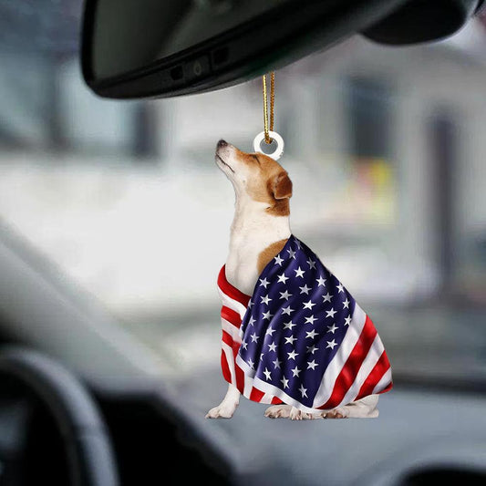 Jack Russell Terrier American Patriot Flag Two Sided Ornament - Best gifts your whole family