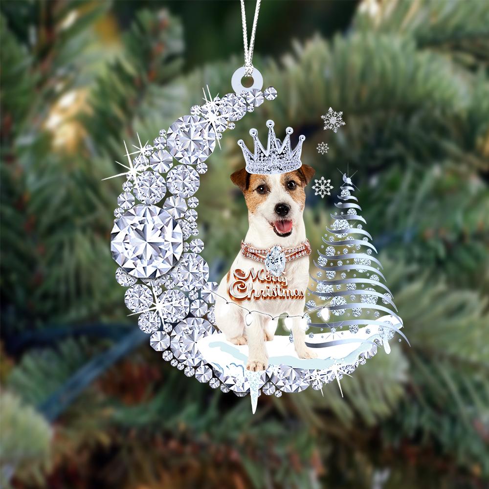 Jack Russell Terrier Diamond Moon Merry Christmas Ornament Christmas Gifts - Best gifts your whole family