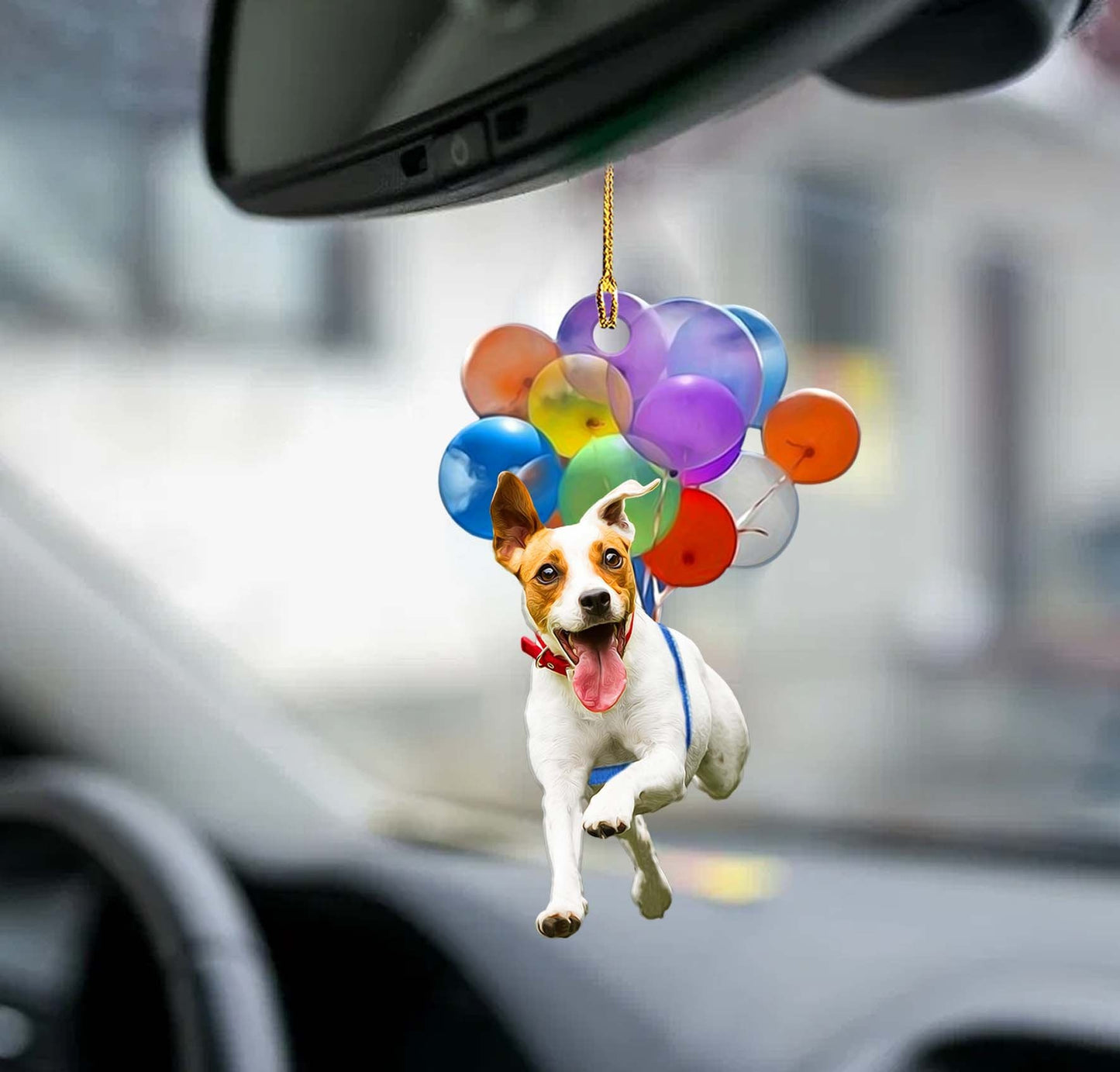 Jack Russell Terrier Fly With Bubbles Dog Hanging Ornament Dog Ornament Godmerc - Best gifts your whole family