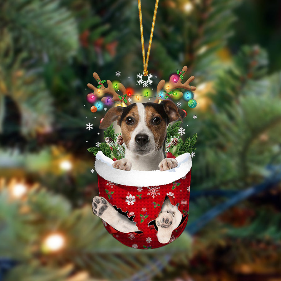 Jack Russell Terrier-In Christmas Pocket Two Sides Ornament, Christmas Dog Hanging Ornament - Best gifts your whole family