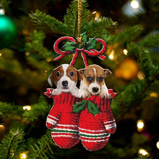 Jack Russell Terrier Inside Your Gloves Christmas Holiday-Two Sided Ornament, Christmas Ornament - Best gifts your whole family