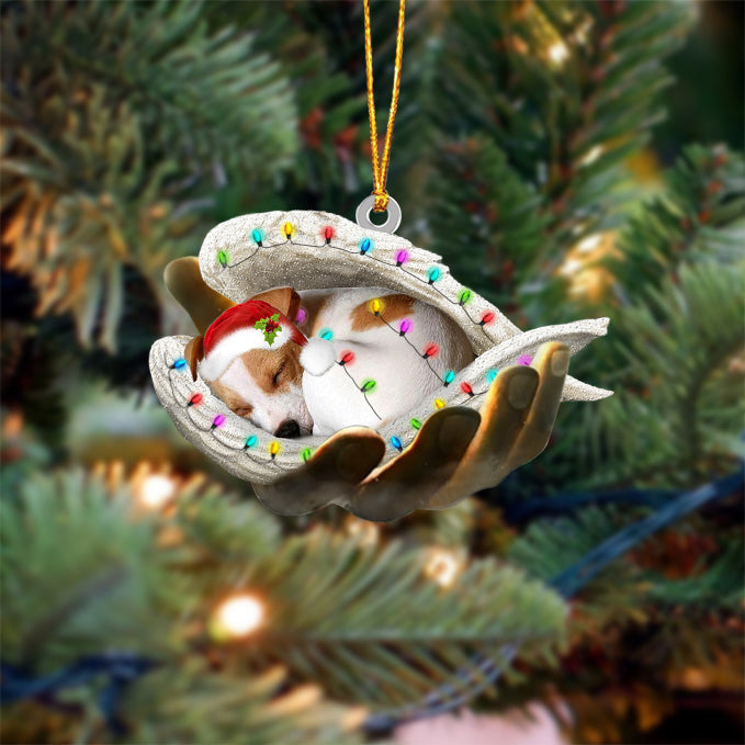 Jack Russell Terrier Sleeping Angel In God Hand Christmas Ornament Godmerch Ornament - Best gifts your whole family