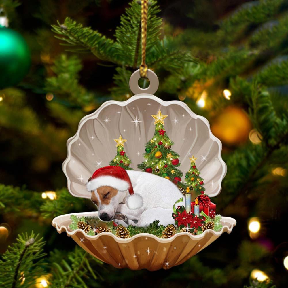 Jack Russell Terrier-Sleeping Pearl In Christmas Two Sided Ornament - Best gifts your whole family