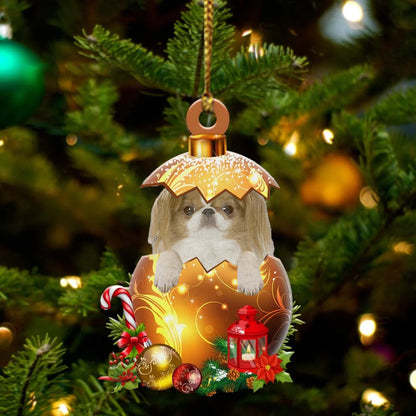 Japanese-Chin In Golden Egg Christmas Ornament - Best gifts your whole family