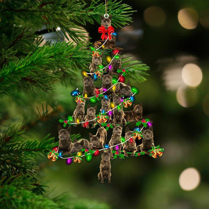 Kai Ken-Christmas Tree Lights-Two Sided Ornament - Best gifts your whole family