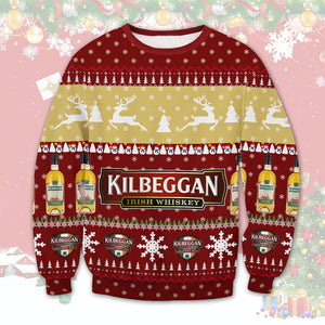 Kilbeggan Irish whiskey Christmas Ugly Sweater, Christmas Ugly Sweater, Christmas Gift, Gift Christmas 2024