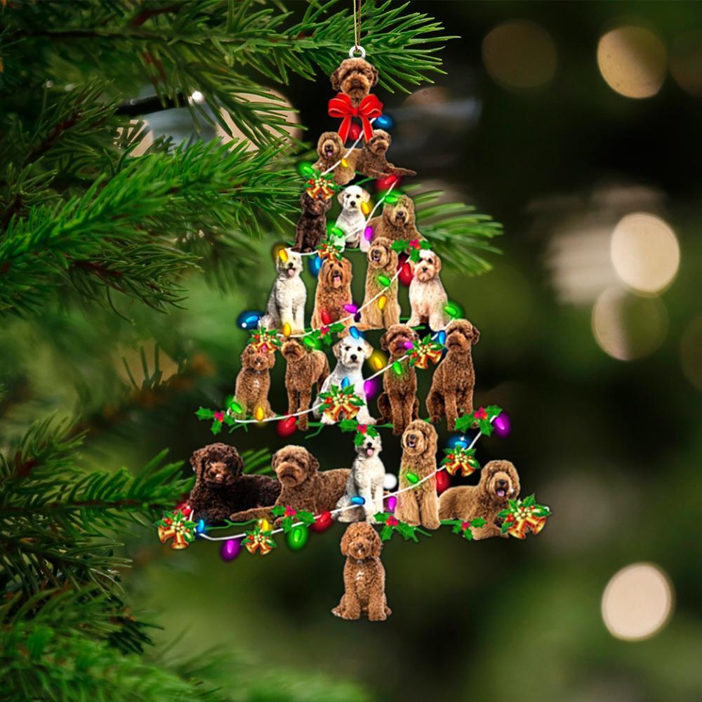 Labradoodle-Christmas Tree Lights-Two Sided Ornament - Best gifts your whole family