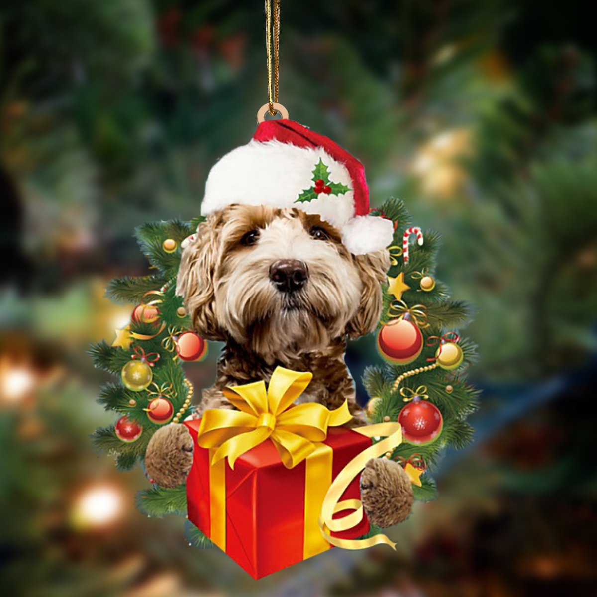 Labradoodle-Dogs Give Gifts Hanging Ornament - Best gifts your whole family