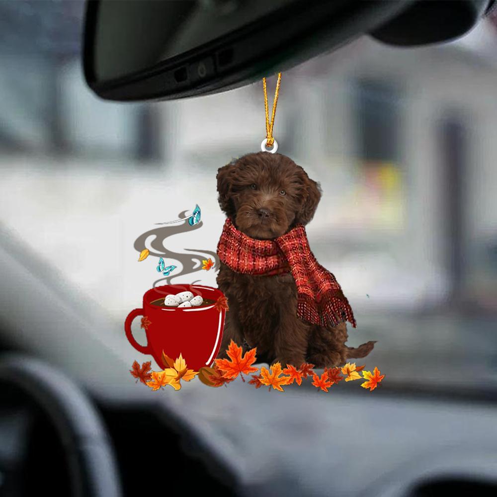 Labradoodle-Fall Chocolate-Two Sided Ornament - Best gifts your whole family