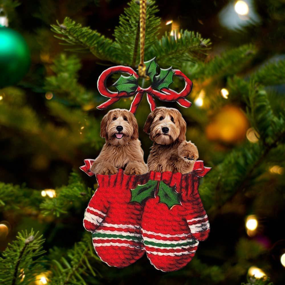 Labradoodle Inside Your Gloves Christmas Holiday-Two Sided Ornament Christmas 2022 Ornament Gift - Best gifts your whole family