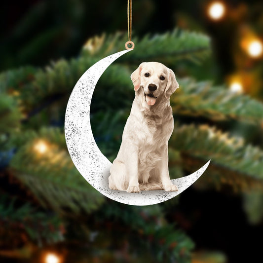 Labrador 2-Sit On The Moon-Two Sided Ornament - Best gifts your whole family