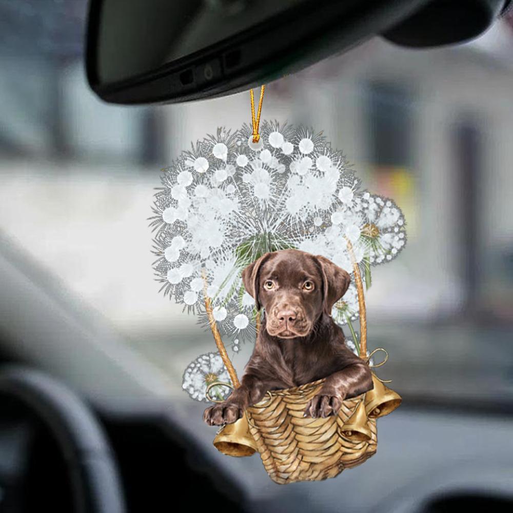 Labrador Chocolate-Dandelion-Two Sided Ornament - Best gifts your whole family