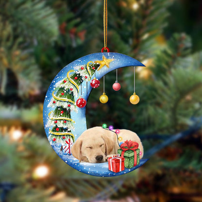 Labrador Retriever 1-Sleep On The Moon Christmas Two Sided Ornament, Christmas Ornament, Car Ornament - Best gifts your whole family