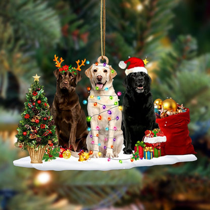 Labrador Retriever-Christmas Dog Friends Hanging Ornaments - Best gifts your whole family