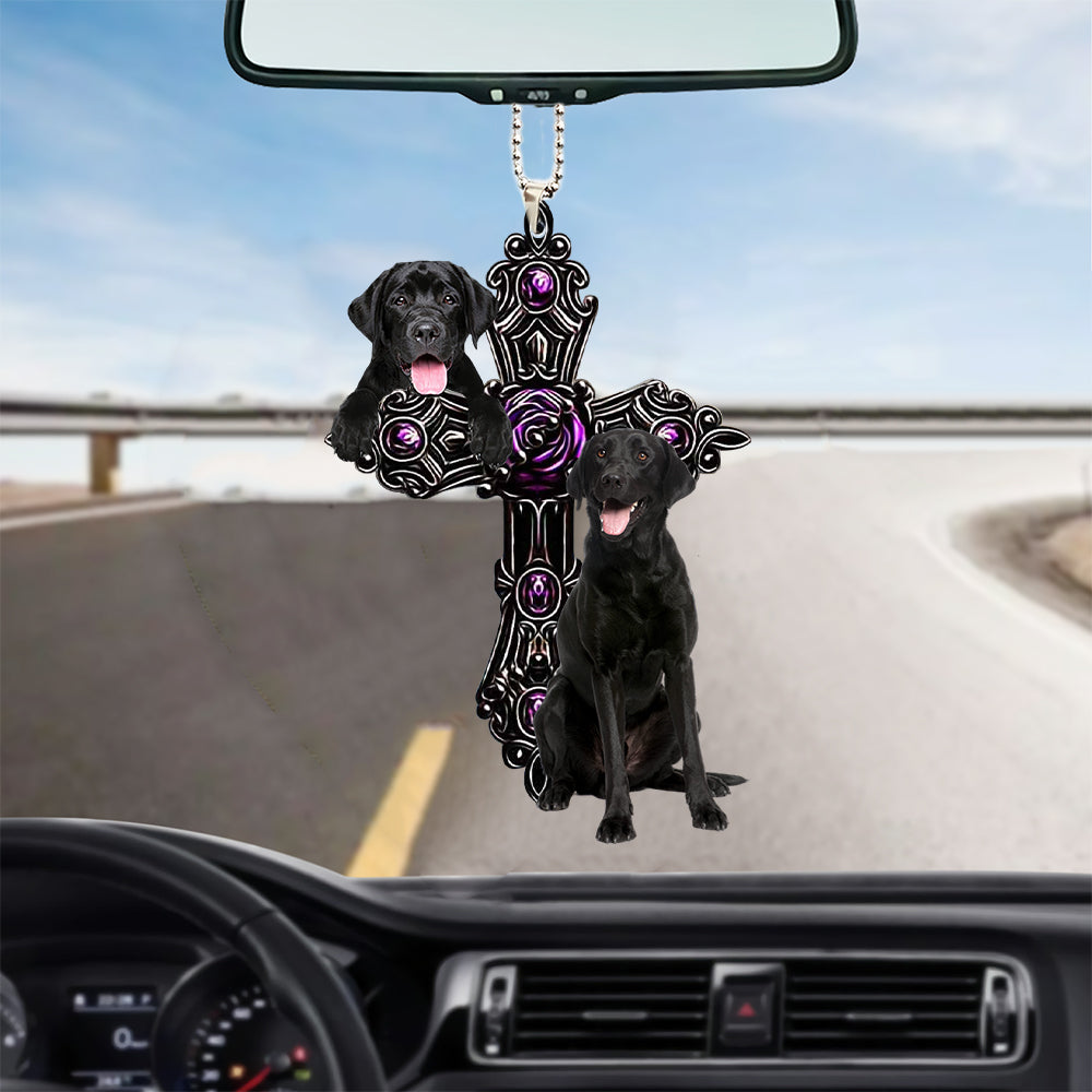 Labrador Retriever Pray For God Car Hanging Ornament Dog Pray For God Ornament Godmerc - Best gifts your whole family
