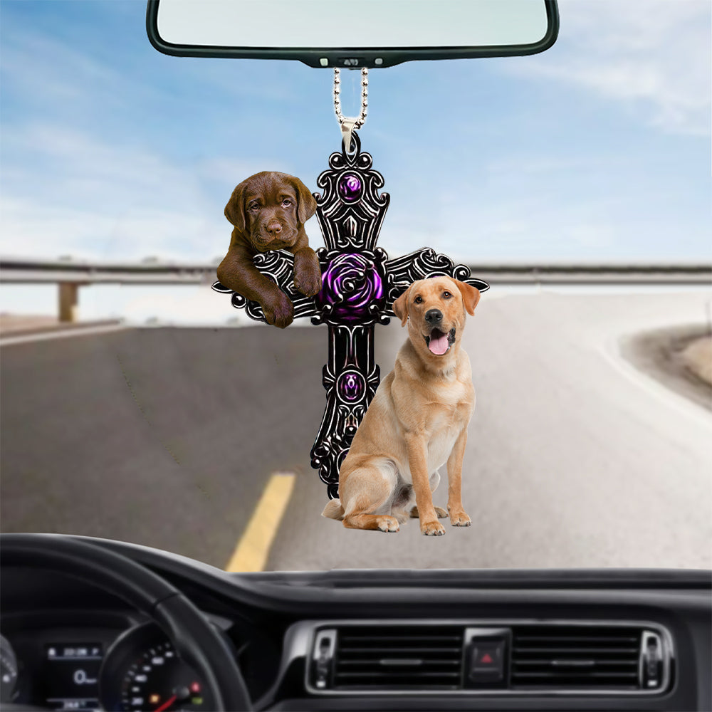 Labrador Retriever Pray For God Car Hanging Ornament Dog Pray For God Ornaments Godmerc - Best gifts your whole family